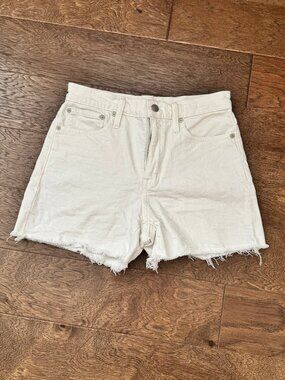 White Denim Madewell Shorts, High Rise size 26